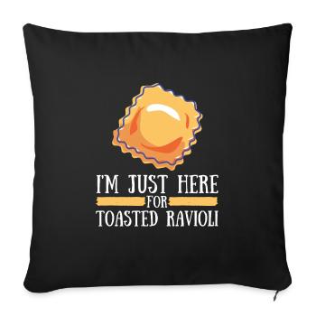St. Louis Toasted Ravioli - Sofa pillowcase 17,3'' x 17,3'' (45 x 45 cm) - black - Front