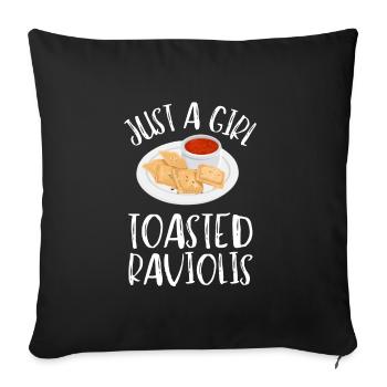 St. Louis Toasted Ravioli - Sofa pillowcase 17,3'' x 17,3'' (45 x 45 cm) - black - Front