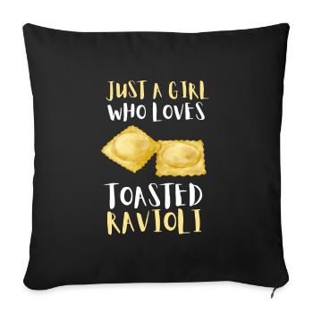 St. Louis Toasted Ravioli - Sofa pillowcase 17,3'' x 17,3'' (45 x 45 cm) - black - Front