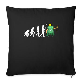 Compost Your Enemies - Sofa pillowcase 17,3'' x 17,3'' (45 x 45 cm) - black - Front
