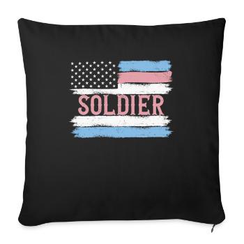 US Pride Fighter Trooper Serviceman Gift Idea - Sofa pillowcase 17,3'' x 17,3'' (45 x 45 cm) - black - Front