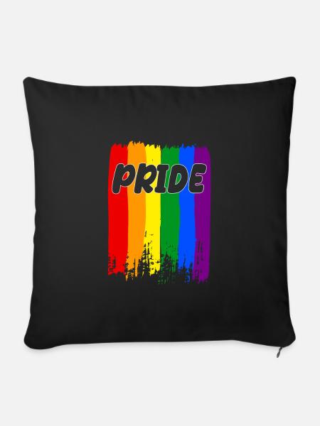 Stolz LGBTQ. Stellungnahme - Sofakissenbezug 45 x 45 cm - Schwarz