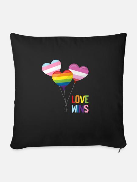 Stolz LGBTQ. Stellungnahme - Sofakissenbezug 45 x 45 cm - Schwarz