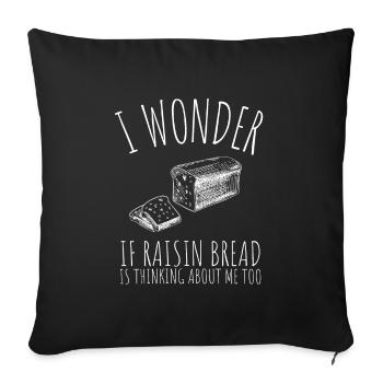 Baking Raisin Bread - Sofakissenbezug 45 x 45 cm - Schwarz - Vorne