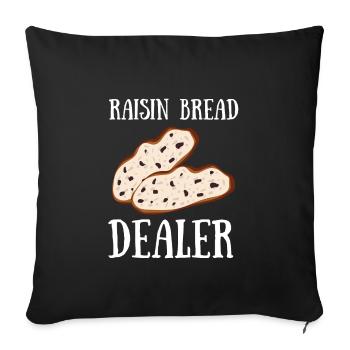 Baking Raisin Bread - Sofakissenbezug 45 x 45 cm - Schwarz - Vorne