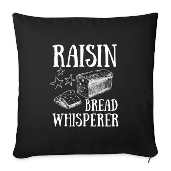 Baking Raisin Bread - Sofakissenbezug 45 x 45 cm - Schwarz - Vorne
