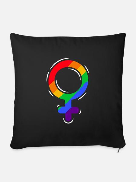 Stolz LGBTQ. Stellungnahme - Sofakissenbezug 45 x 45 cm - Schwarz