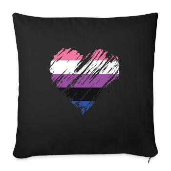 Pride LGBTQ. Aussage - Sofakissenbezug 45 x 45 cm - Schwarz - Vorne
