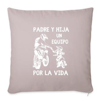 Tal Padre Tal Hijo Motocross Moto Desporte - Sofakissenbezug 45 x 45 cm - helles Taupe - Vorne