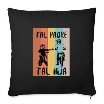 Tal Padre Tal Hijo Motocross Moto Desporte - Sofakissenbezug 45 x 45 cm - Schwarz - Vorne