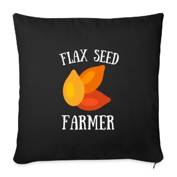 Superfood Huile de lin - Housse de coussin décorative 45 x 45 cm - noir - Devant