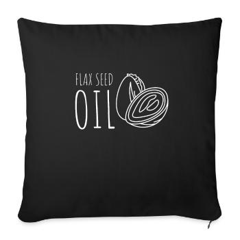 Superfood Huile de lin - Housse de coussin décorative 45 x 45 cm - noir - Devant