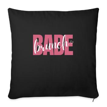 Babes Who Brunch Squat - Sofakissenbezug 45 x 45 cm - Schwarz - Vorne