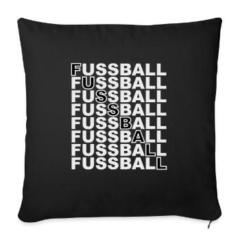Soccer Logo - Sport - Sofa pillowcase 17,3'' x 17,3'' (45 x 45 cm) - black - Front