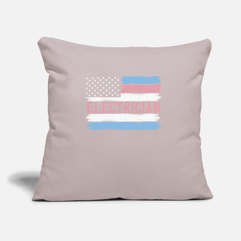 US Pride Lineman Electronics Technician Idée cadeau Housse de coussin décorative 45 x 45 cm