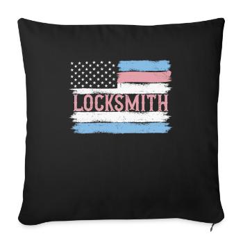 US Pride Metal Worker Mechanic Gift Idea - Sofa pillowcase 17,3'' x 17,3'' (45 x 45 cm) - black - Front