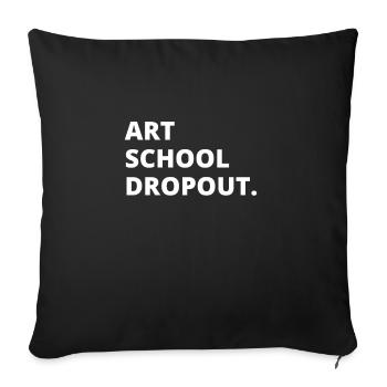 Décrochage scolaire - Housse de coussin décorative 45 x 45 cm - noir - Devant