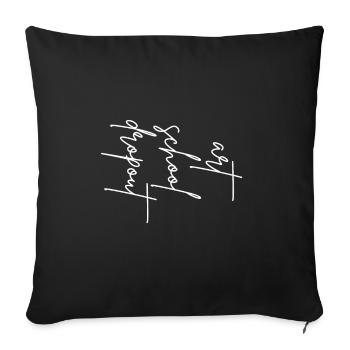 Décrochage scolaire - Housse de coussin décorative 45 x 45 cm - noir - Devant