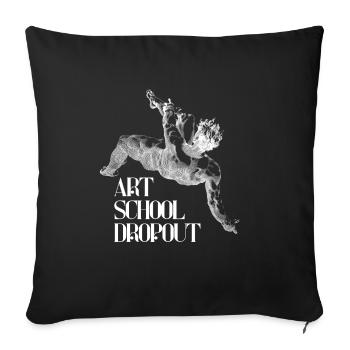 Décrochage scolaire - Housse de coussin décorative 45 x 45 cm - noir - Devant