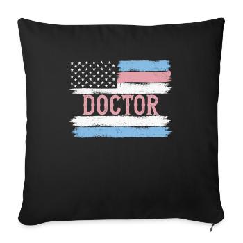US Pride Physician Medic Doc Gift Idea - Sofa pillowcase 17,3'' x 17,3'' (45 x 45 cm) - black - Front