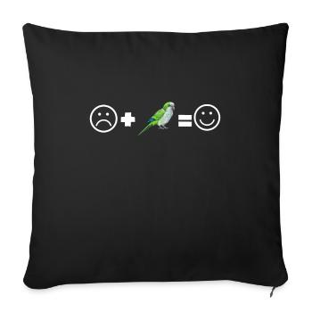 Blue Quaker Parrot Mom - Sofakissenbezug 45 x 45 cm - Schwarz - Vorne