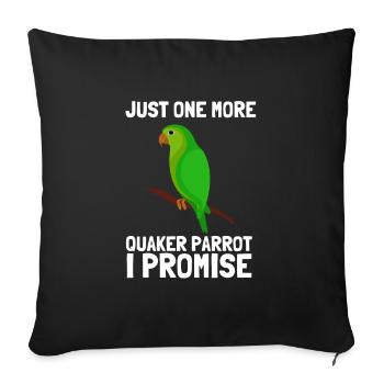 Blue Quaker Parrot Mom - Sofakissenbezug 45 x 45 cm - Schwarz - Vorne