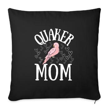Blue Quaker Parrot Mom - Sofakissenbezug 45 x 45 cm - Schwarz - Vorne