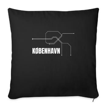 Kobenhavn Denmark Danish Kobenhaven Mermaid - Sofa pillowcase 17,3'' x 17,3'' (45 x 45 cm) - black - Front