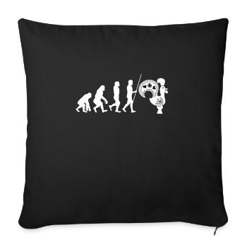 Galo De Barcelos Coq Portugais - Housse de coussin décorative 45 x 45 cm - noir - Devant
