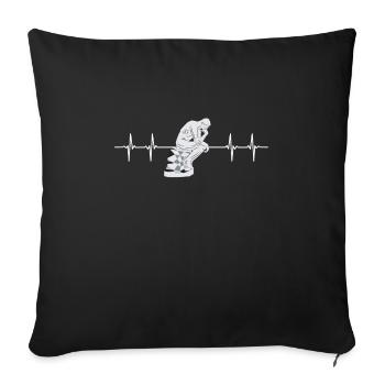 Débat philosophique Sentiment philoslothique - Housse de coussin décorative 45 x 45 cm - noir - Devant