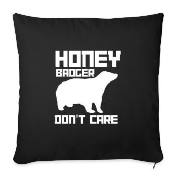 Honey Badger s’en fiche - Housse de coussin décorative 45 x 45 cm - noir - Devant