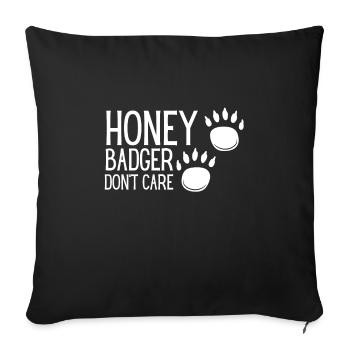 Honey Badger s’en fiche - Housse de coussin décorative 45 x 45 cm - noir - Devant