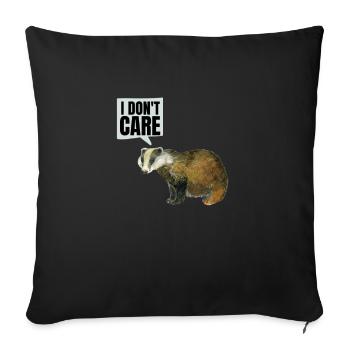 Honey Badger s’en fiche - Housse de coussin décorative 45 x 45 cm - noir - Devant
