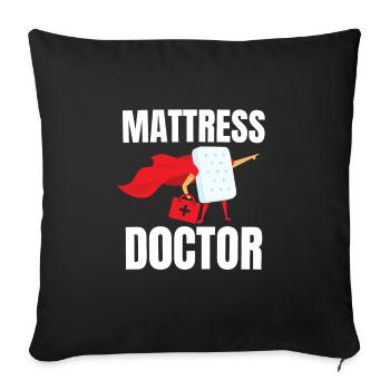 Meilleur vendeur de matelas de lit Docteur - Housse de coussin décorative 45 x 45 cm - noir - Devant