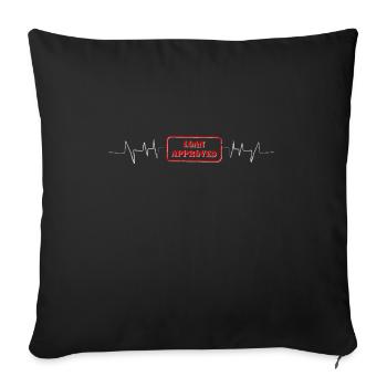 Loan Heartbeat - Agent de crédit Courtier hypothécaire - Housse de coussin décorative 45 x 45 cm - noir - Devant
