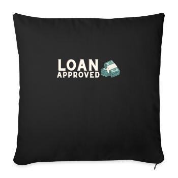 Loan Heartbeat - Agent de crédit Courtier hypothécaire - Housse de coussin décorative 45 x 45 cm - noir - Devant