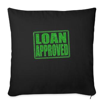 Loan Heartbeat - Agent de crédit Courtier hypothécaire - Housse de coussin décorative 45 x 45 cm - noir - Devant