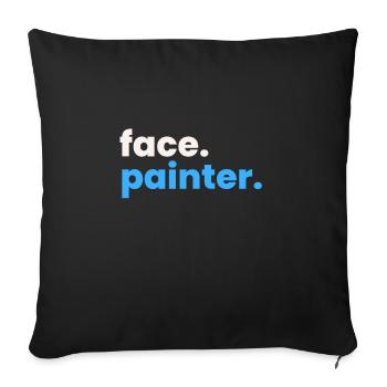 Face Painter And Face Painting - Sofa pillowcase 17,3'' x 17,3'' (45 x 45 cm) - black - Front