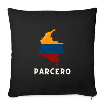 Parcero Colombia Colombian Cartagena Medellin And - Sofa pillowcase 17,3'' x 17,3'' (45 x 45 cm) - black - Front