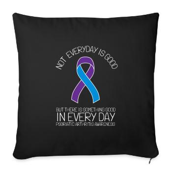 Psoriatic Arthritis Warrior & Chronic PSA - Sofa pillowcase 17,3'' x 17,3'' (45 x 45 cm) - black - Front