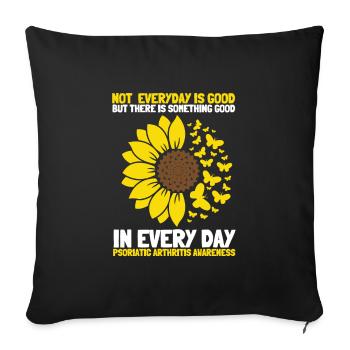 Psoriatic Arthritis Warrior & Chronic PSA - Sofa pillowcase 17,3'' x 17,3'' (45 x 45 cm) - black - Front