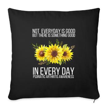 Psoriatic Arthritis Warrior & Chronic PSA - Sofa pillowcase 17,3'' x 17,3'' (45 x 45 cm) - black - Front