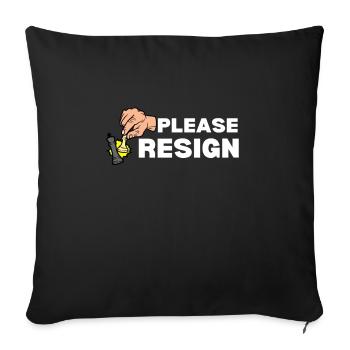 Chess Please Resign - Sofa pillowcase 17,3'' x 17,3'' (45 x 45 cm) - black - Front