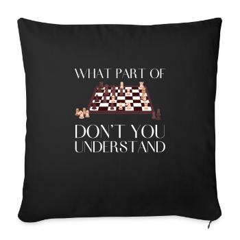 Chess Master Chess Club & 3 Way Chess Game - Sofa pillowcase 17,3'' x 17,3'' (45 x 45 cm) - black - Front