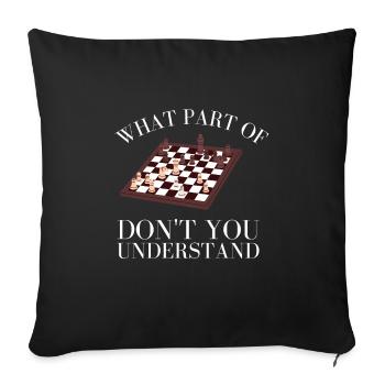 Chess Master Chess Club & 3 Way Chess Game - Sofa pillowcase 17,3'' x 17,3'' (45 x 45 cm) - black - Front