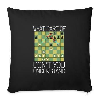 Chess Master Chess Club & 3 Way Chess Game - Sofa pillowcase 17,3'' x 17,3'' (45 x 45 cm) - black - Front