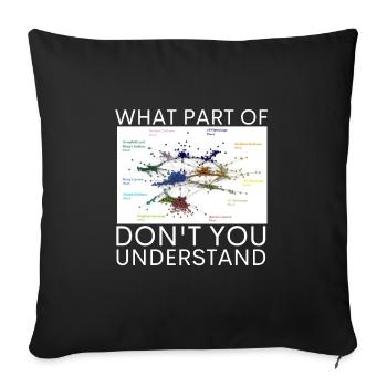 Chess Master Chess Club & 3 Way Chess Game - Sofa pillowcase 17,3'' x 17,3'' (45 x 45 cm) - black - Front