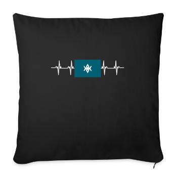 Japan Flag - Iwate - Sofa pillowcase 17,3'' x 17,3'' (45 x 45 cm) - black - Front
