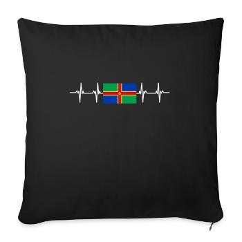 United Kingdom Lincolnshire Flag - Sofa pillowcase 17,3'' x 17,3'' (45 x 45 cm) - black - Front