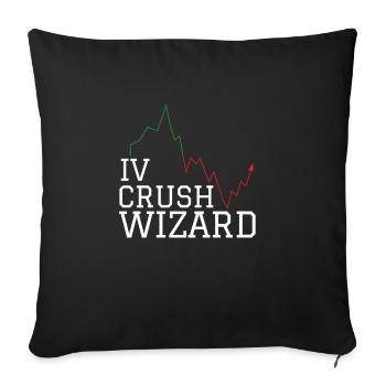 Volatility Options Trading Trader - Sofa pillowcase 17,3'' x 17,3'' (45 x 45 cm) - black - Front